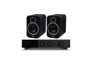 Audiolab 9000A Integrated Amplifier with Q Acoustics 3030i Bookshelf Speakers