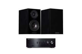 Yamaha A-S501 Integrated Amplifier with Wharfedale Diamond 12.1 Bookshelf Speakers