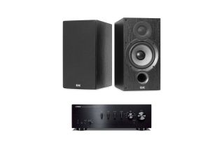 Yamaha A-S501 Integrated Amplifier with Elac Debut B6.2 Bookshelf Speakers