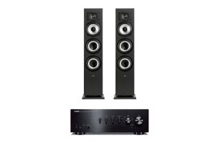 Yamaha A-S501 Integrated Amplifier with Polk Monitor XT60 Floor-Standing Loudspeakers