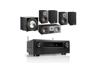 Denon AVC-X4800H 9.4 Ch. 8K AV Receiver with Dali Oberon 1 AV Speaker System with E-9 Subwoofer