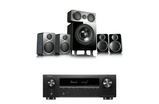 Denon AVR-X1800H AV Receiver with Wharfedale DX-2 5.1 Speaker Package