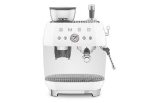 Smeg EGF03WHUK Espresso Coffee Machine with Grinder - White