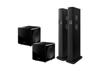 KEF LS60 Wireless AV Speaker Pack (Pair of KC92 Subwoofer)