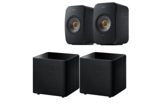 KEF LSX II AV Speaker Pack (Pair of Kube 8 MIE Subwoofers) - Carbon Black