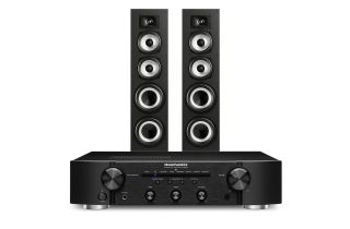 Marantz PM6007 Integrated Amplifier with Polk Monitor XT70 Floor-Standing Loudspeakers