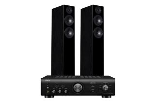 Denon PMA-600NE Integrated Amplifier with Wharfedale Diamond 12.4 Floorstanding Speakers