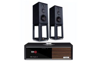 Ruark Audio R610 Music Console with Wharfedale Linton Heritage Standmount Speakers with Matching Stands