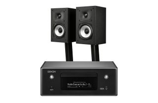 Denon CEOL RCD-N10 Hi-Fi Network CD Receiver with Polk Monitor XT15 Compact Bookshelf Loudspeakers