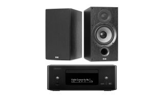 Denon RCD-N12 DAB All-In-One System with Elac Debut B6.2 Bookshelf Speakers