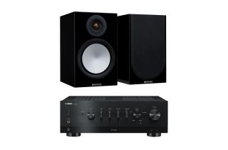 Yamaha R-N800A Network Receiver with Monitor Audio Silver 100 7G Speakers