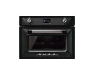 Ex Display - Smeg SF4920VCN Compact 45cm Victoria Combi Steam Oven - Black