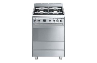 Ex Display - Smeg SUK61PX8 60cm Concert Dual Fuel Cooker - Stainless Steel